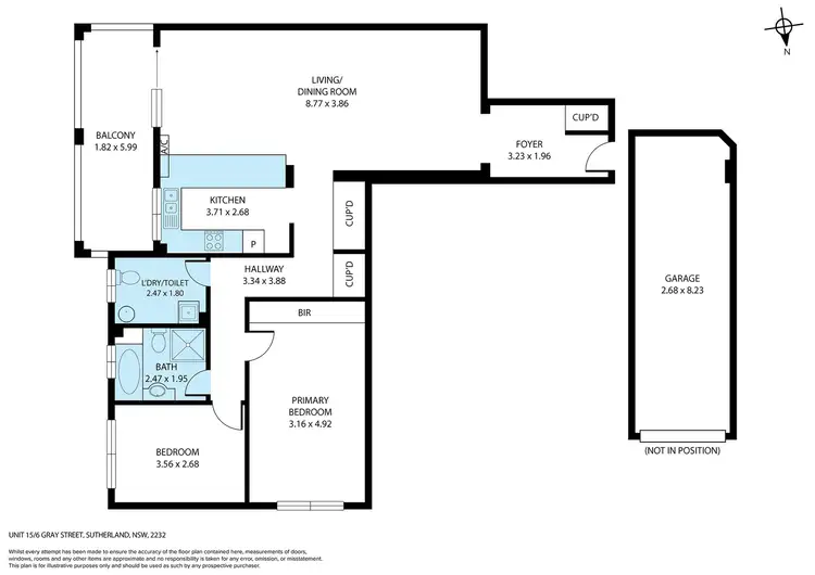 Floorplan of Homely unit listing, 15/6-10 Gray Street, Sutherland NSW 2232