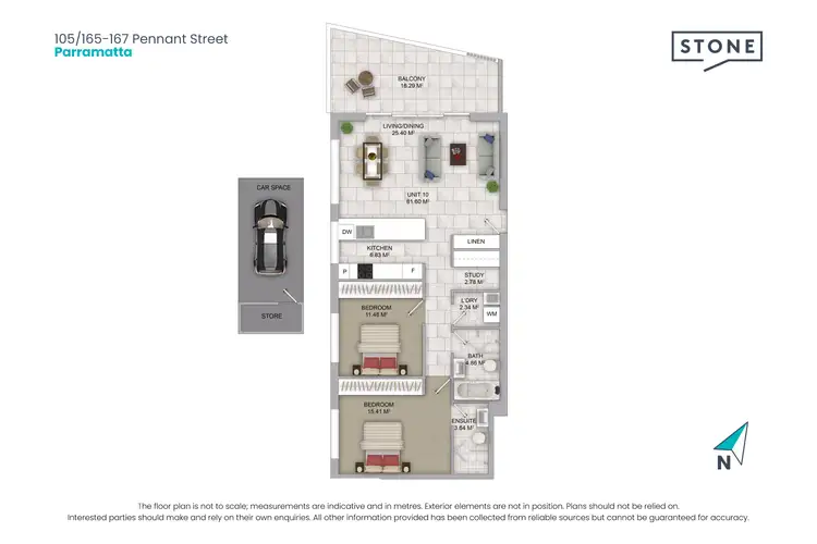Floorplan of Homely apartment listing, 105/165 Pennant Street, Parramatta NSW 2150