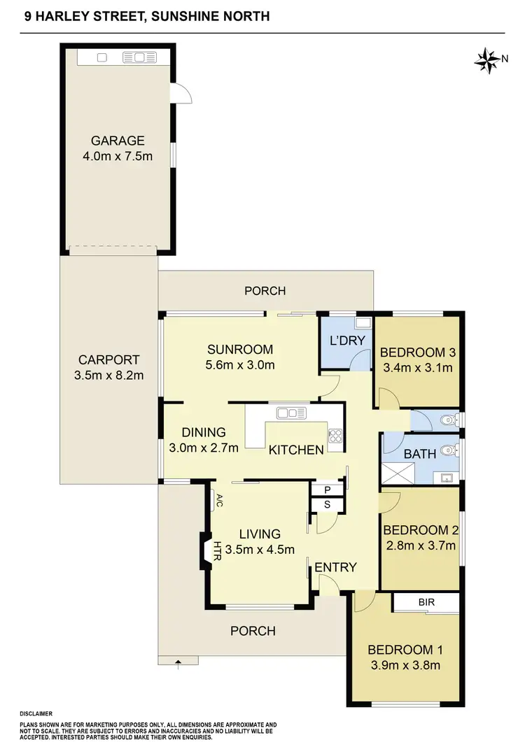 Floorplan of Homely house listing, 9 Harley Street, Sunshine North VIC 3020