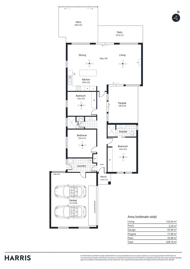 Floorplan of Homely house listing, 3 Peregrine Place, Chiton SA 5211
