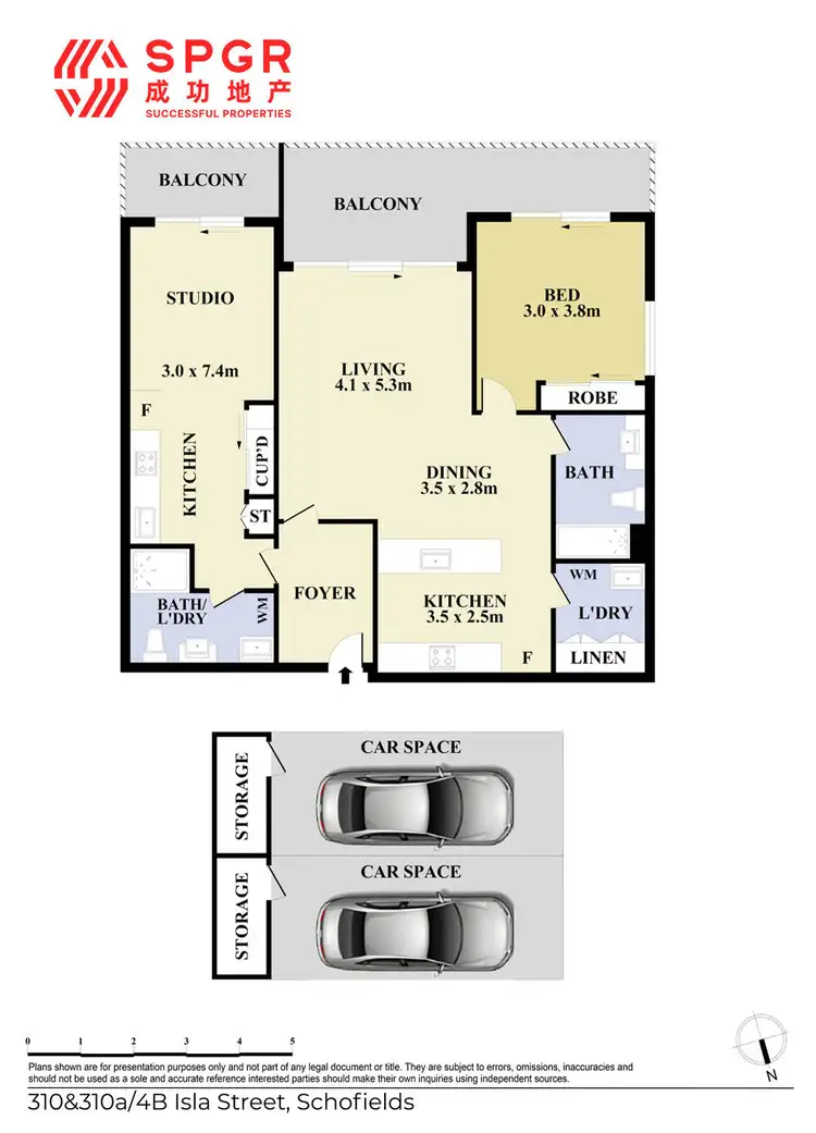 Floorplan of Homely apartment listing, 310 & 310A/4b Isla Street, Schofields NSW 2762