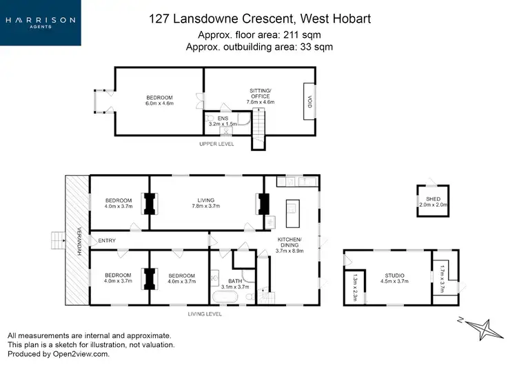 Floorplan of Homely house listing, 127 Lansdowne Crescent, West Hobart TAS 7000