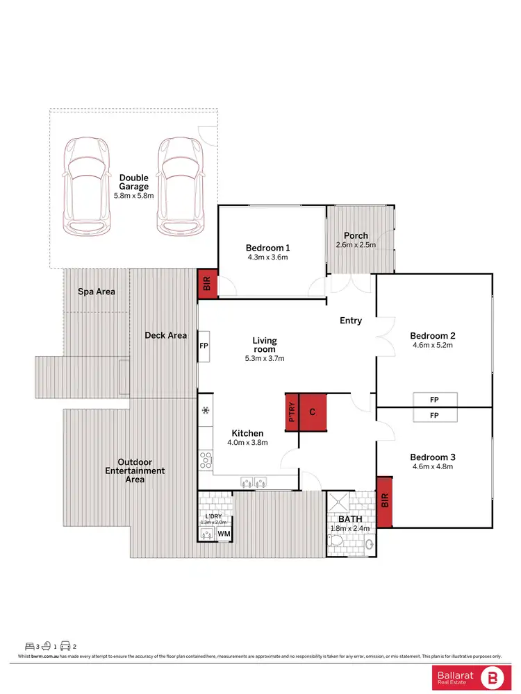 Floorplan of Homely house listing, 302 Drummond Street North, Ballarat Central VIC 3350