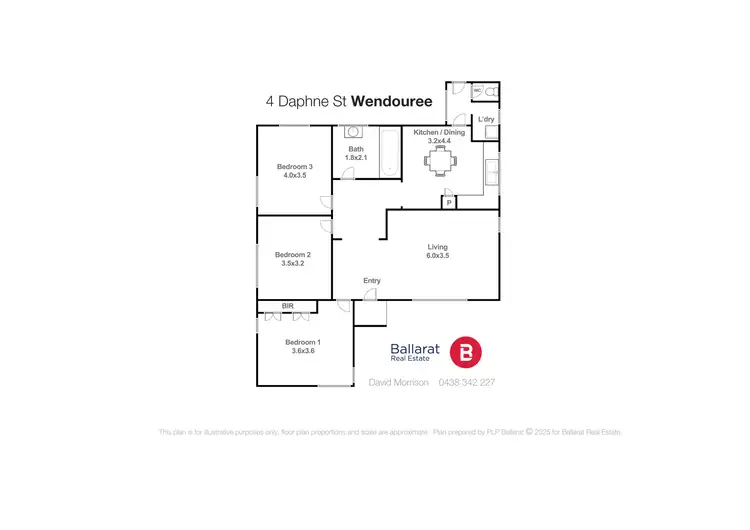 Floorplan of Homely house listing, 4 Daphne Street, Wendouree VIC 3355