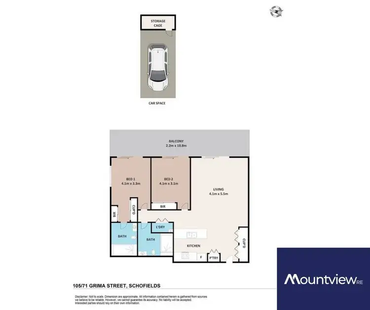 Floorplan of Homely unit listing, 105/71 Grima Street, Schofields NSW 2762