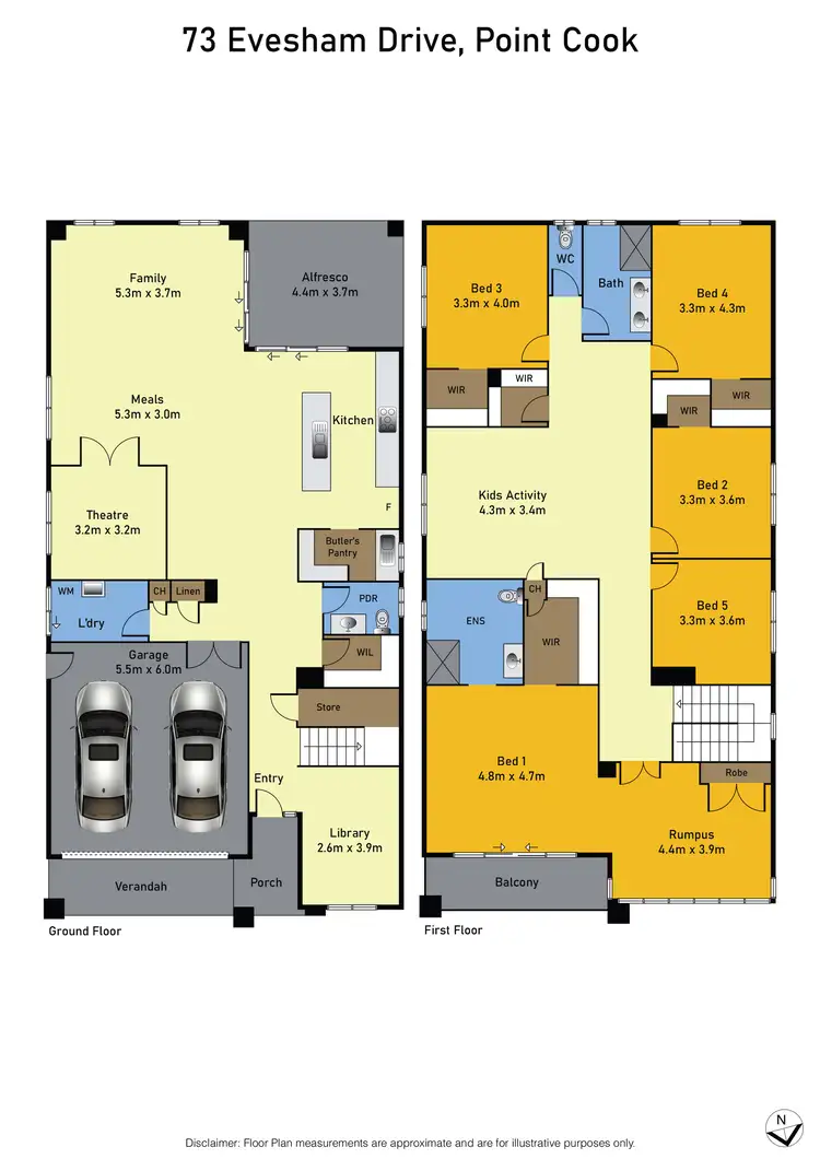 Floorplan of Homely house listing, 73 Evesham Drive, Point Cook VIC 3030