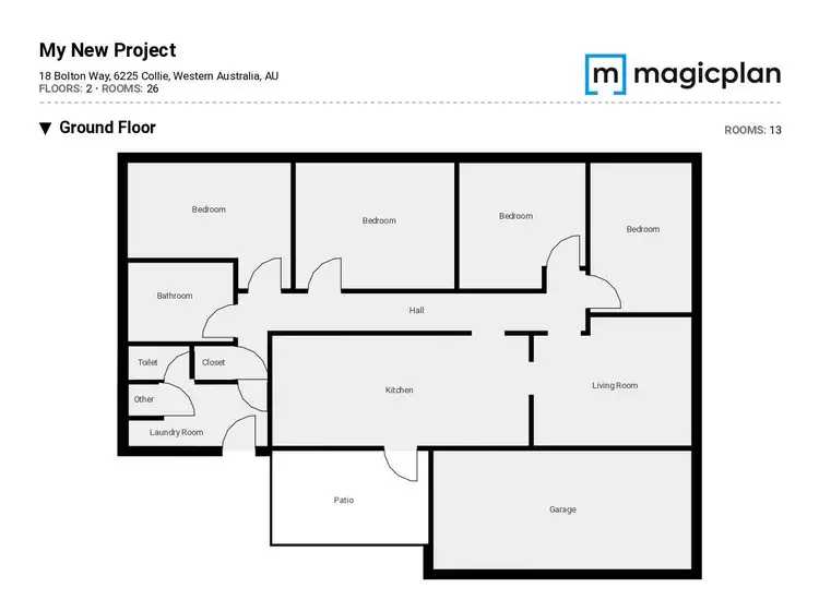 Floorplan of Homely house listing, 18 Bolton Way, Collie WA 6225