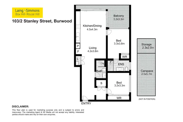 Floorplan of Homely apartment listing, 103/2 Stanley Street, Burwood NSW 2134