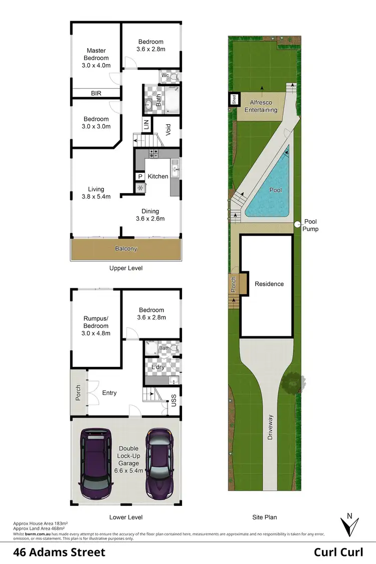 Floorplan of Homely house listing, 46 Adams Street, Curl Curl NSW 2096