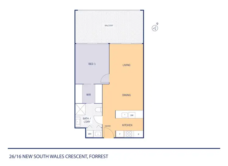 Floorplan of Homely apartment listing, 26/16 New South Wales Crescent, Forrest ACT 2603
