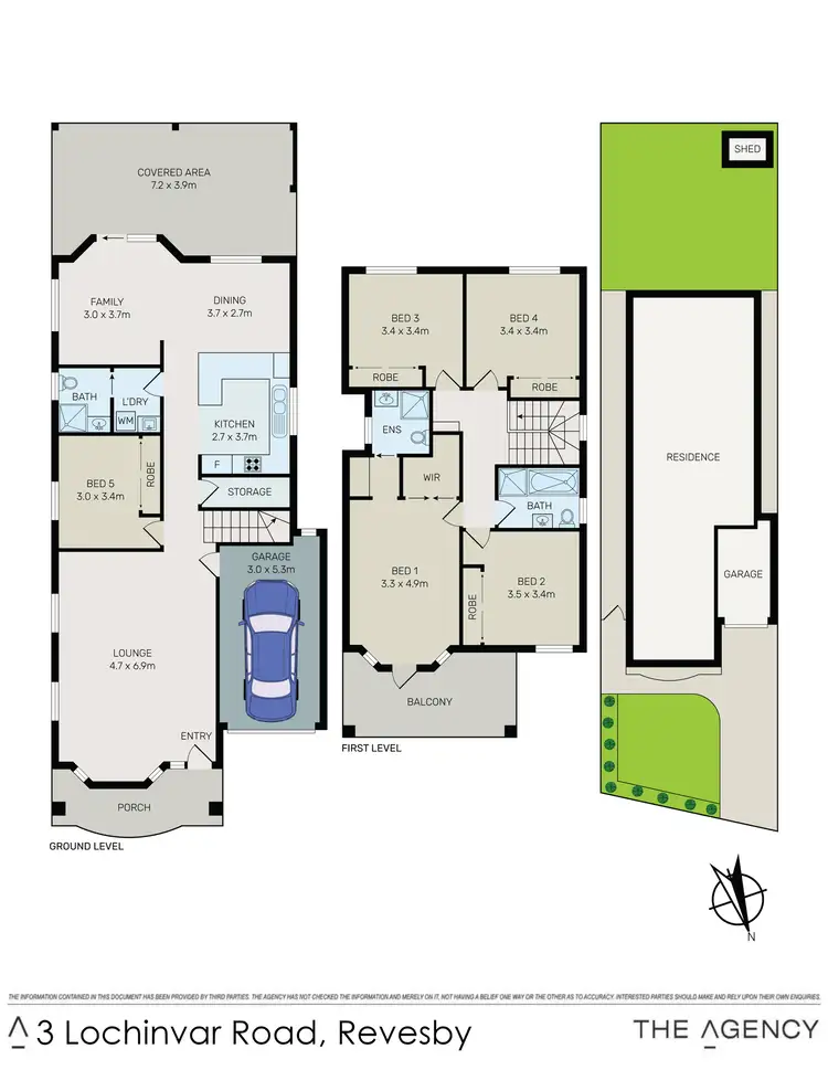 Floorplan of Homely semi-detached listing, 3 Lochinvar Road, Revesby NSW 2212