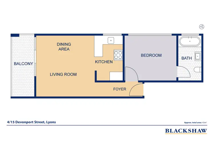 Floorplan of Homely apartment listing, 4/15 Devonport Street, Lyons ACT 2606