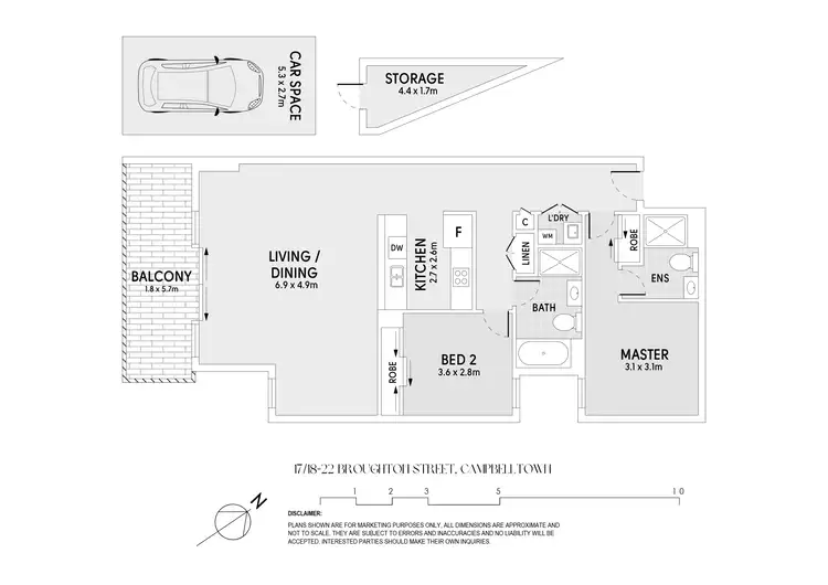 Floorplan of Homely apartment listing, 17/18-22 Broughton Street, Campbelltown NSW 2560
