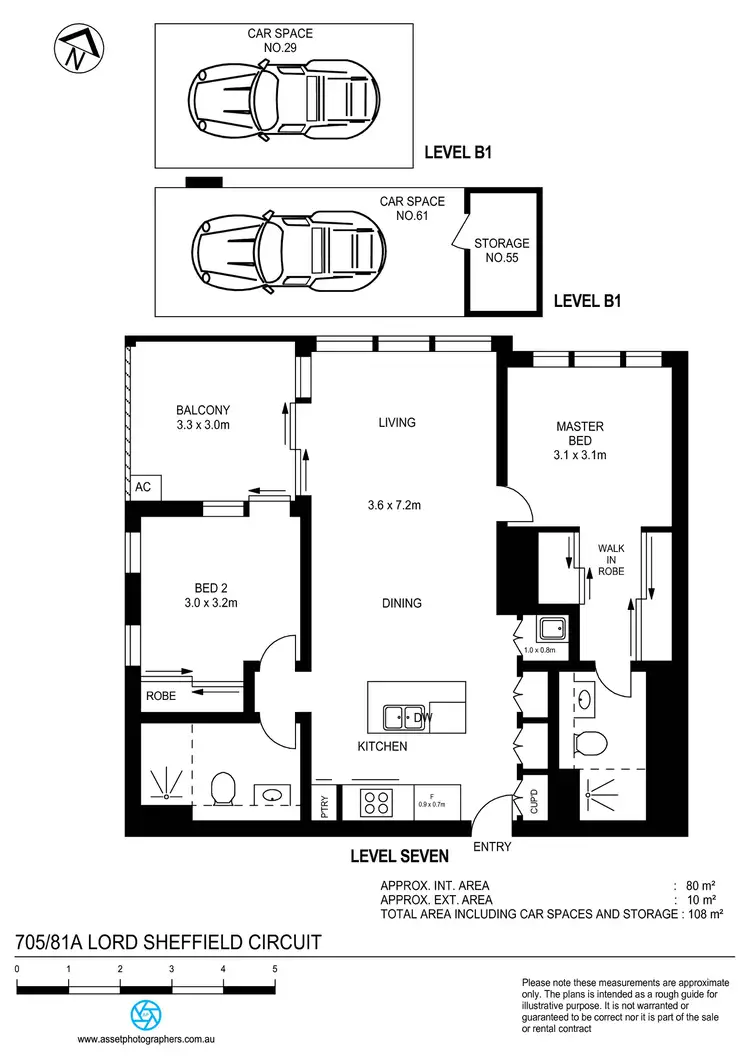 Floorplan of Homely apartment listing, 705/81A Lord Sheffield Circuit, Penrith NSW 2750