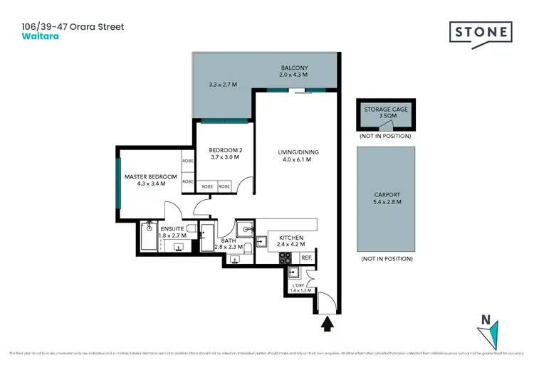 Floorplan of Homely apartment listing, 106/39-47 Orara Street, Waitara NSW 2077