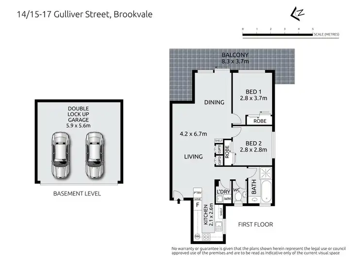 Floorplan of Homely apartment listing, 14/15-19 Gulliver Street, Brookvale NSW 2100
