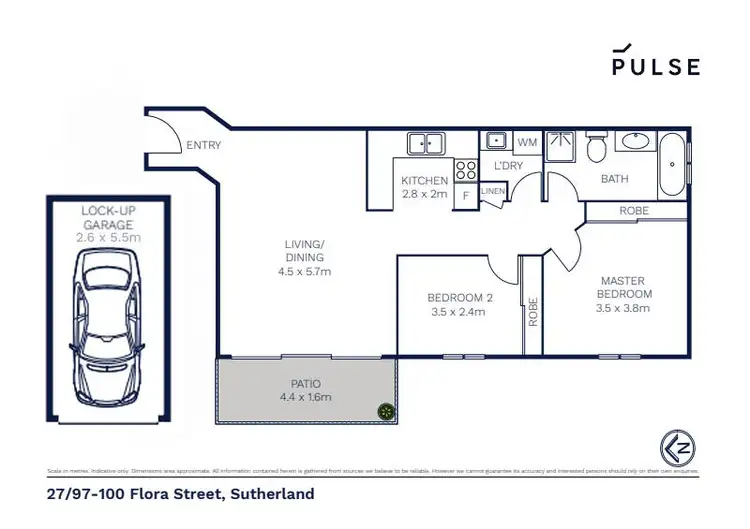 Floorplan of Homely apartment listing, 27/94-100 Flora Street, Sutherland NSW 2232
