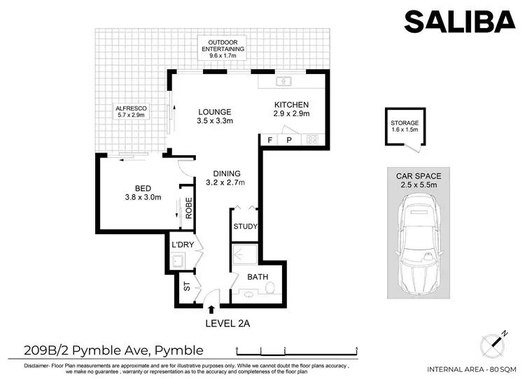 Floorplan of Homely unit listing, 209B/2 Pymble Avenue, Pymble NSW 2073