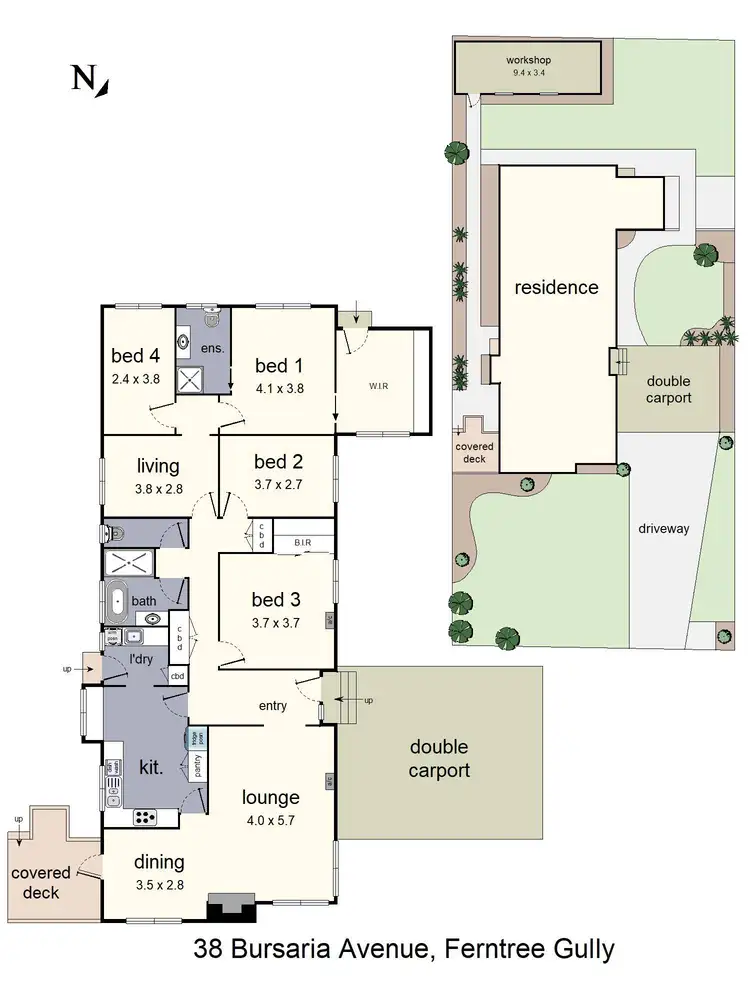 Floorplan of Homely house listing, 38 Bursaria Avenue, Ferntree Gully VIC 3156