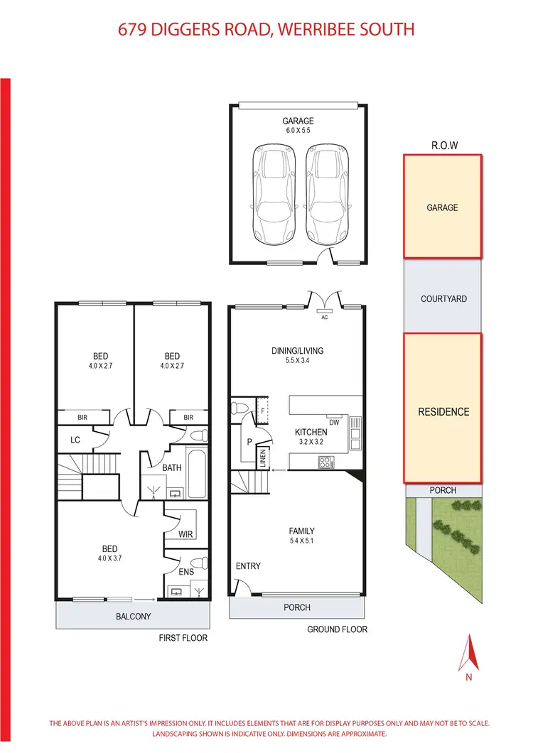 Floorplan of Homely townhouse listing, 679 Diggers Road, Werribee South VIC 3030
