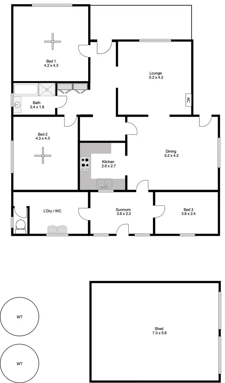 Floorplan of Homely house listing, 8 Brock Street, Tumby Bay SA 5605