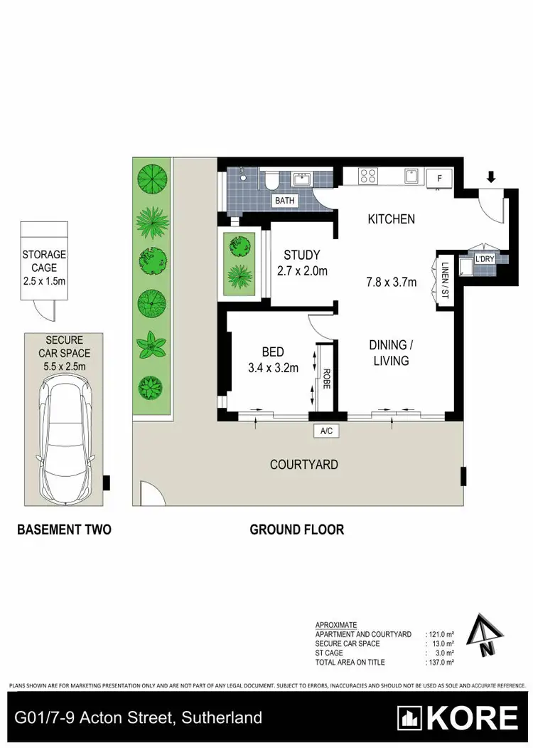 Floorplan of Homely apartment listing, G01/7-9 Acton Street, Sutherland NSW 2232