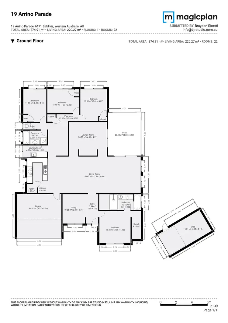 Floorplan of Homely house listing, 19 Arrino Parade, Baldivis WA 6171