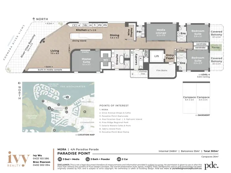 Floorplan of Homely unit listing, 4/4 Paradise Parade, Paradise Point QLD 4216