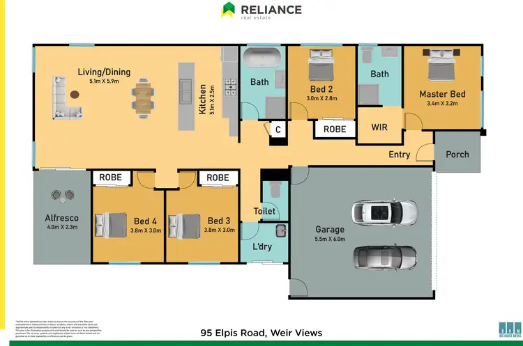 Floorplan of Homely house listing, 95 Elpis Road, Weir Views VIC 3338
