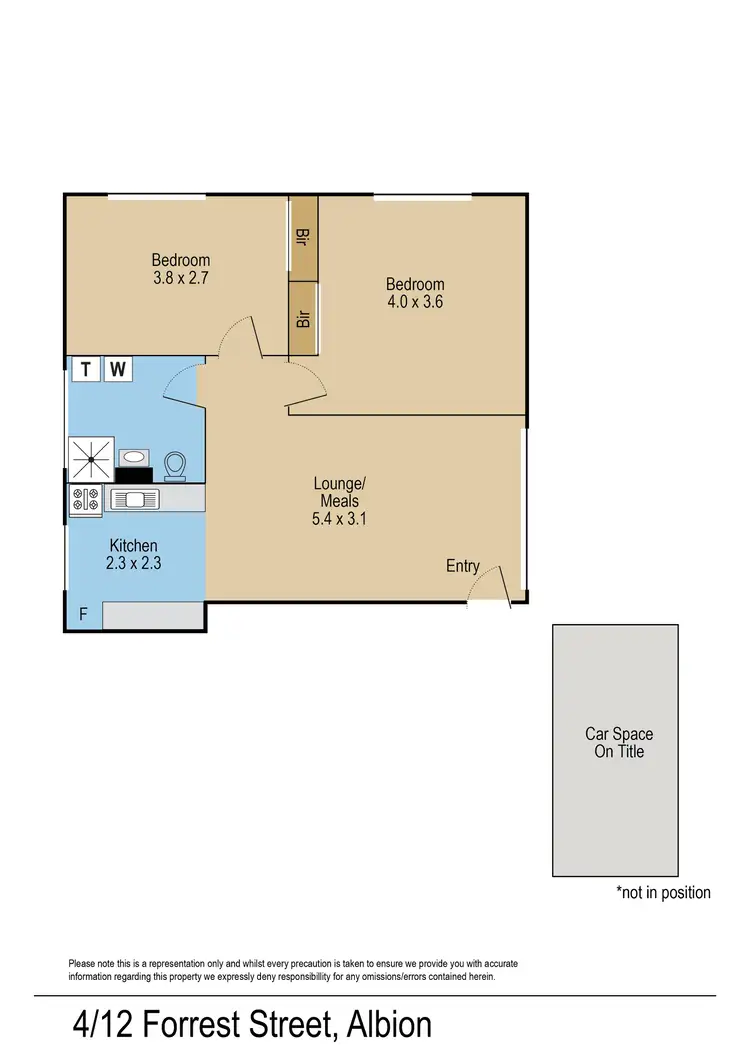 Floorplan of Homely apartment listing, 4/12 Forrest Street, Albion VIC 3020