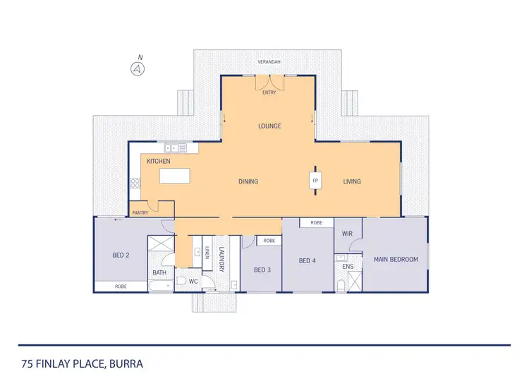 Floorplan of Homely land listing, 75 Finlay Place, Burra NSW 2620