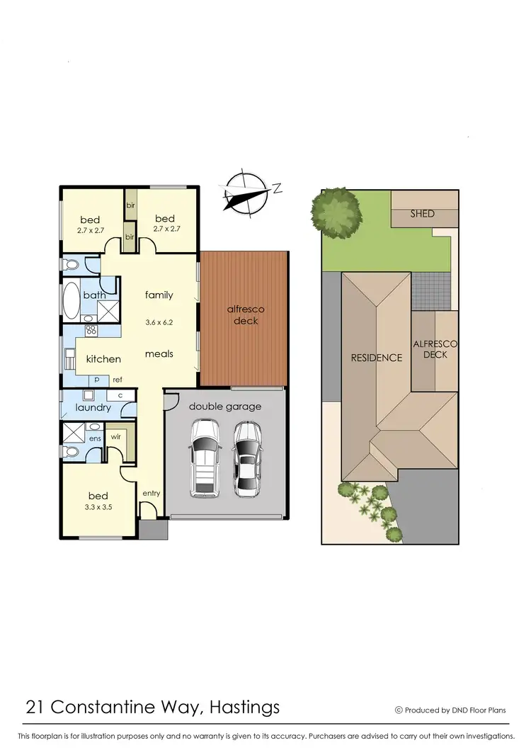 Floorplan of Homely house listing, 21 Constantine Way, Hastings VIC 3915