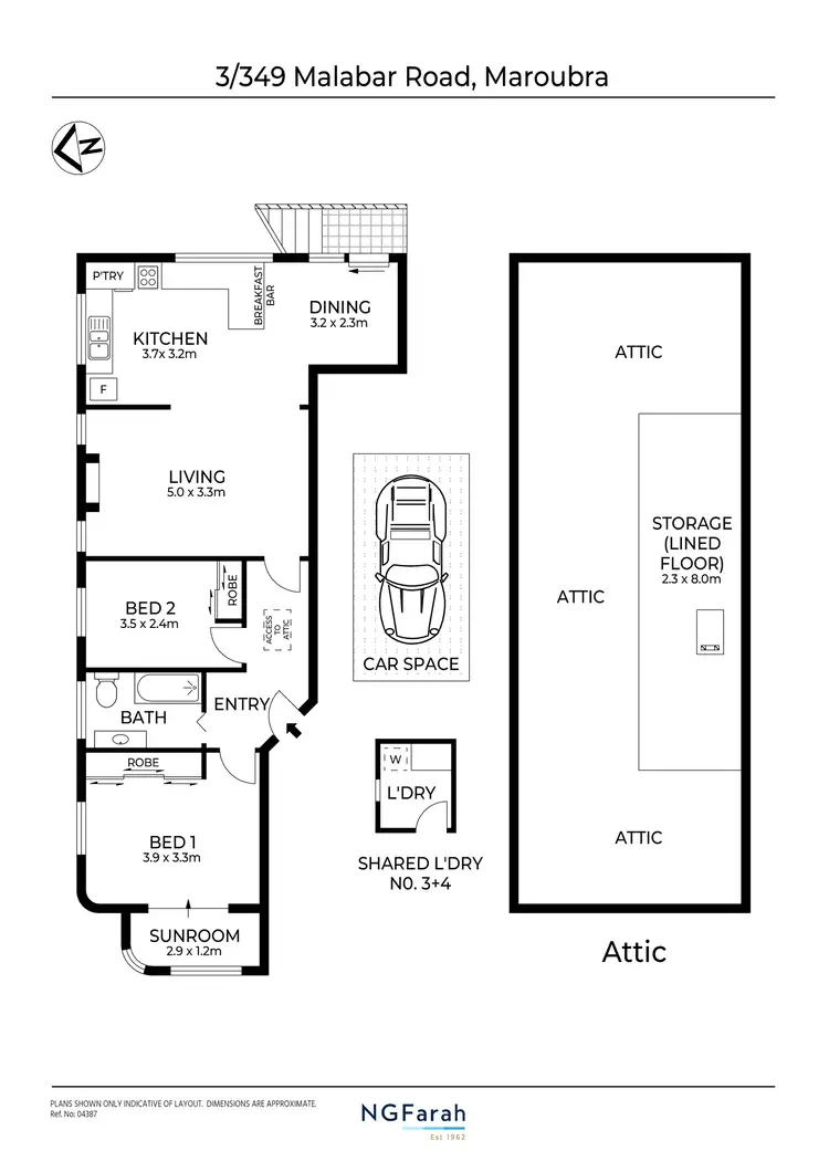 Floorplan of Homely apartment listing, 3/349 Malabar Road, Maroubra NSW 2035