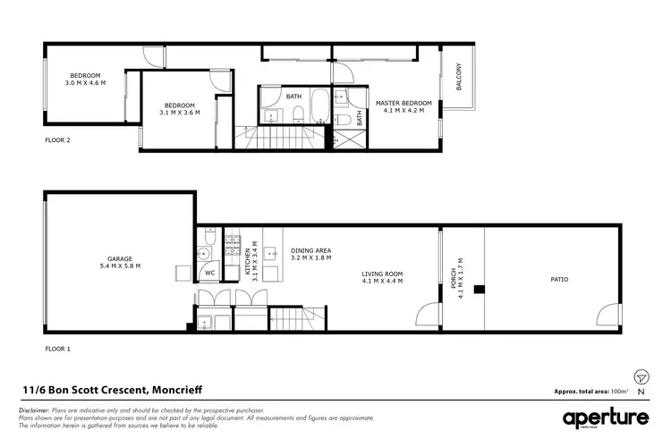 Floorplan of Homely townhouse listing, 11/6 Bon Scott Crescent, Moncrieff ACT 2914