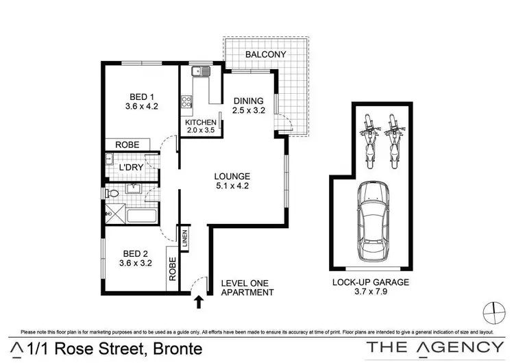 Floorplan of Homely apartment listing, 1/1 Rose Street, Bronte NSW 2024