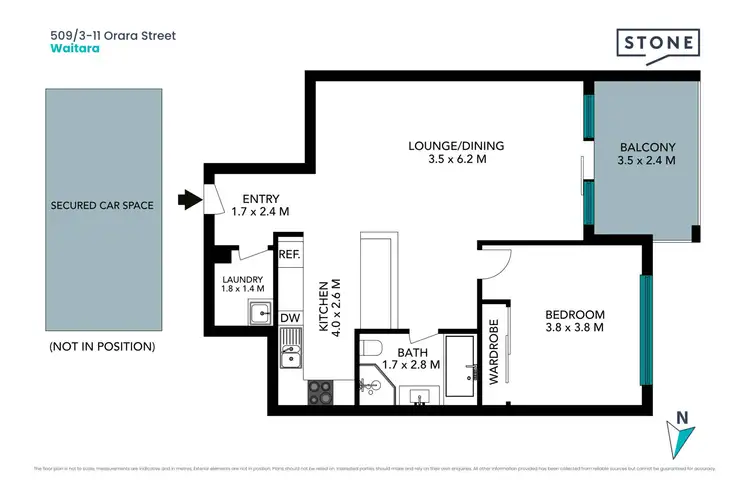 Floorplan of Homely apartment listing, 509/3-11 Orara Street, Waitara NSW 2077