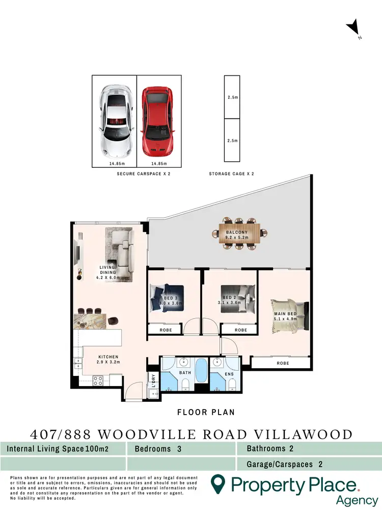 Floorplan of Homely apartment listing, 407/882-888 Woodville Road, Villawood NSW 2163