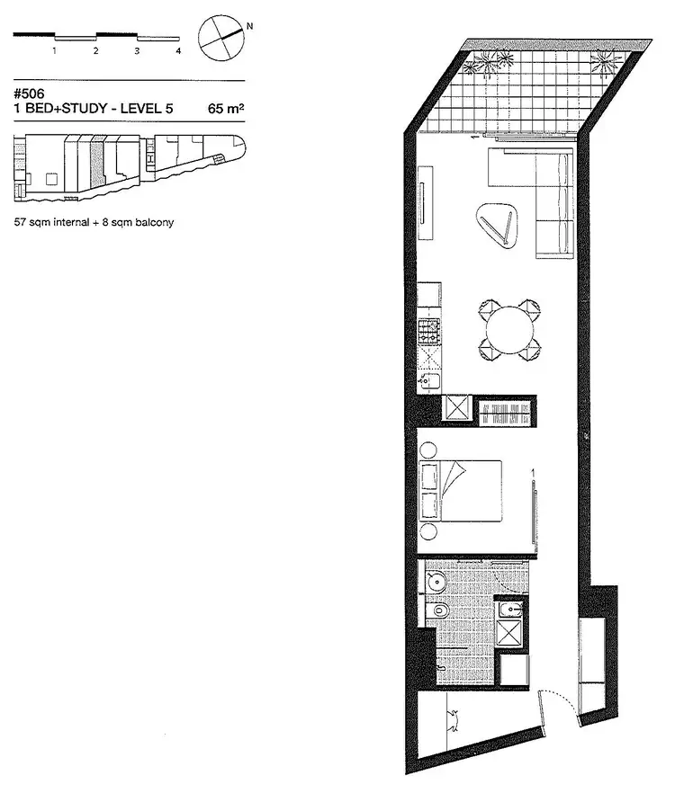 Floorplan of Homely apartment listing, 506/2 Victoria Park Parade, Zetland NSW 2017