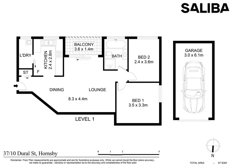 Floorplan of Homely unit listing, 37/10 Dural Street, Hornsby NSW 2077