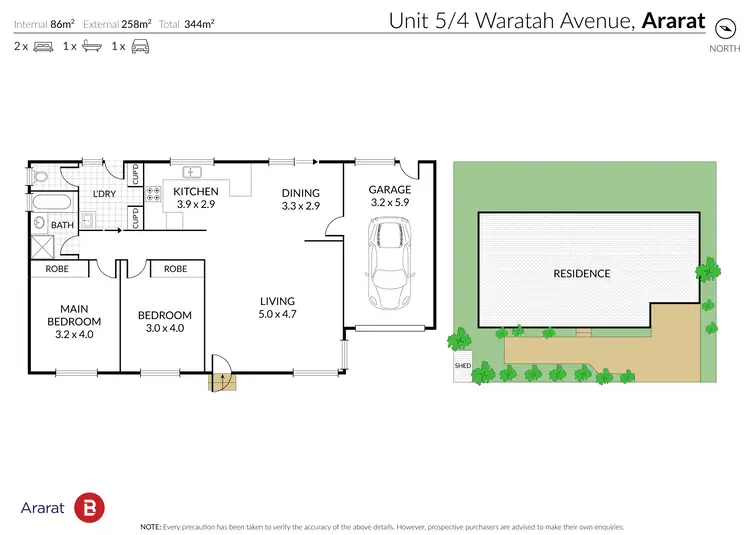 Floorplan of Homely house listing, 5/4 Waratah Avenue, Ararat VIC 3377
