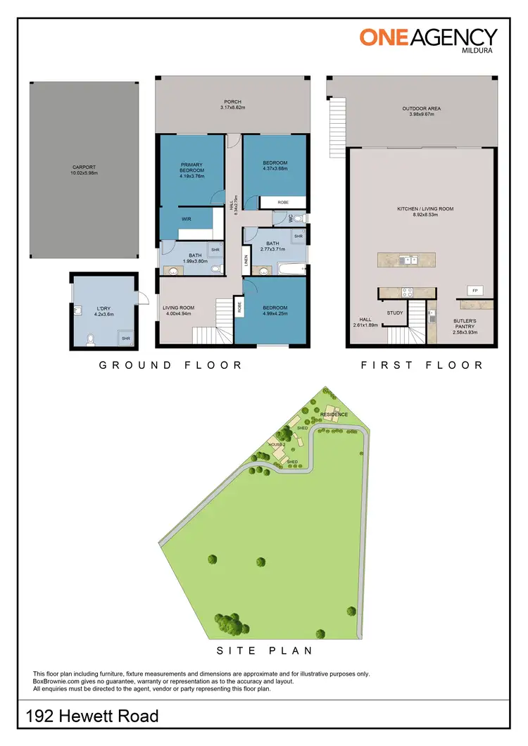 Floorplan of Homely rural property listing, 192 Hewett Road, Colignan VIC 3494
