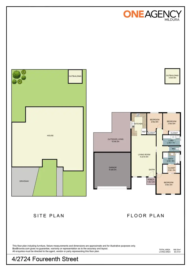 Floorplan of Homely unit listing, 4/2724 Fourteenth Street, Irymple VIC 3498