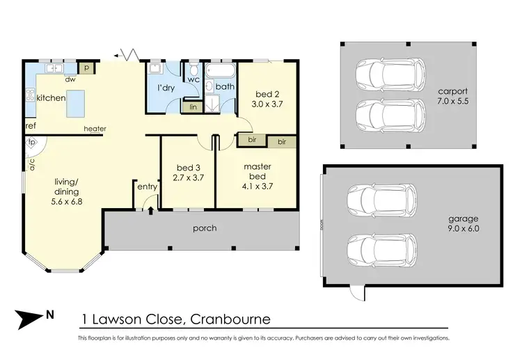 Floorplan of Homely house listing, 1 Lawson Close, Cranbourne VIC 3977