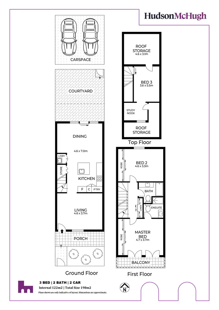 Floorplan of Homely townhouse listing, 1/3 Short Street, Leichhardt NSW 2040