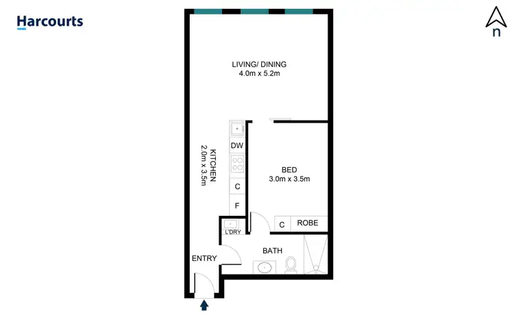 Floorplan of Homely apartment listing, 204/123 King Street, Newcastle NSW 2300