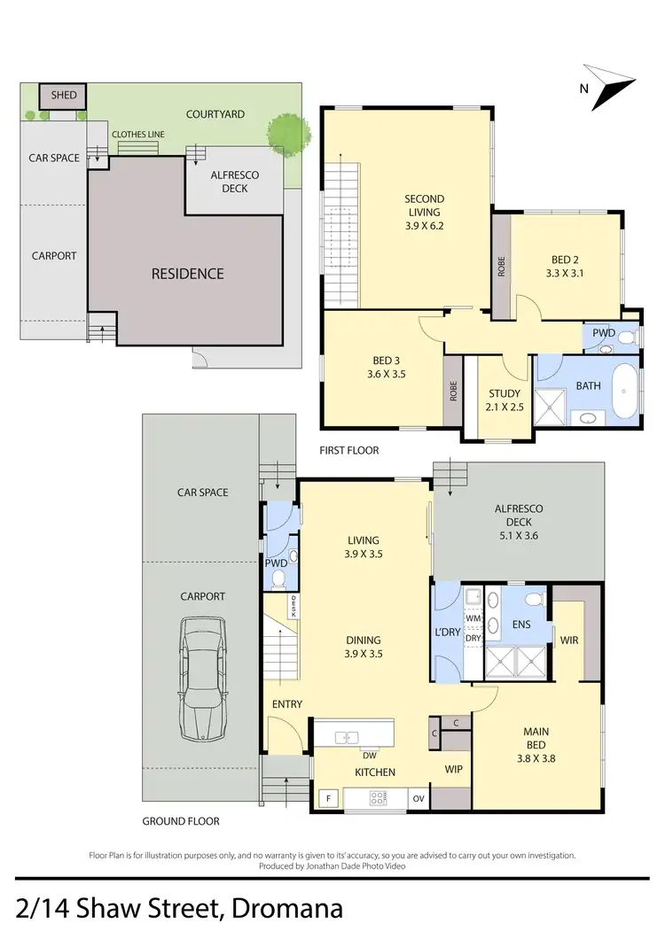 Floorplan of Homely townhouse listing, 2/14 Shaw Street, Dromana VIC 3936