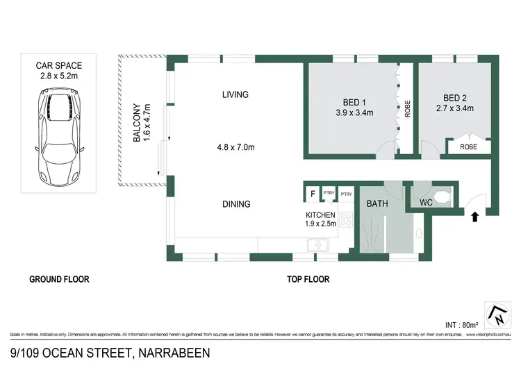 Floorplan of Homely unit listing, 9/109 Ocean Street, Narrabeen NSW 2101
