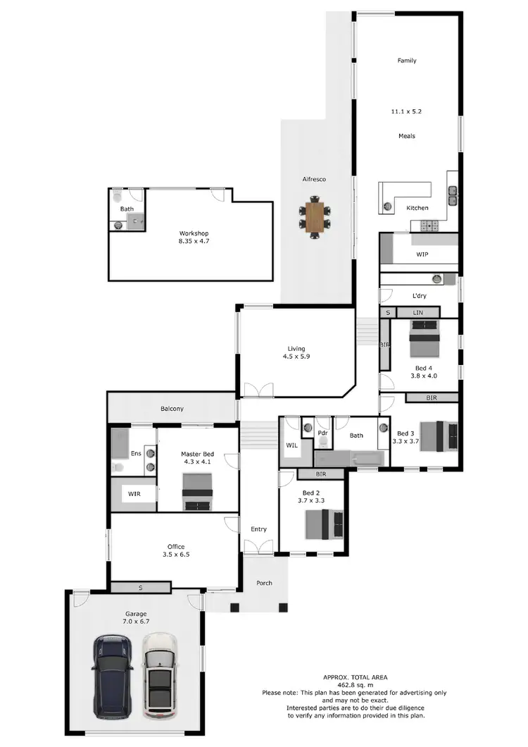 Floorplan of Homely house listing, 21 Stableford Place, Wodonga VIC 3690