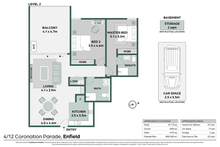 Floorplan of Homely apartment listing, 4/12 Coronation Parade, Enfield NSW 2136