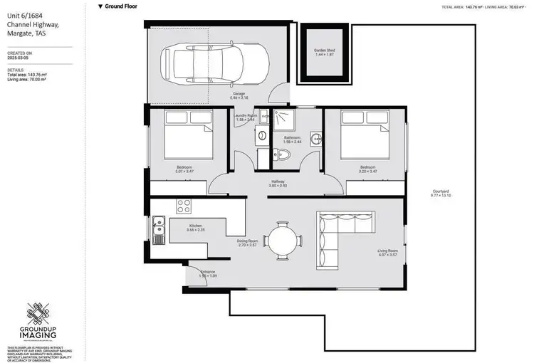 Floorplan of Homely unit listing, 6/1684 Channel Highway, Margate TAS 7054
